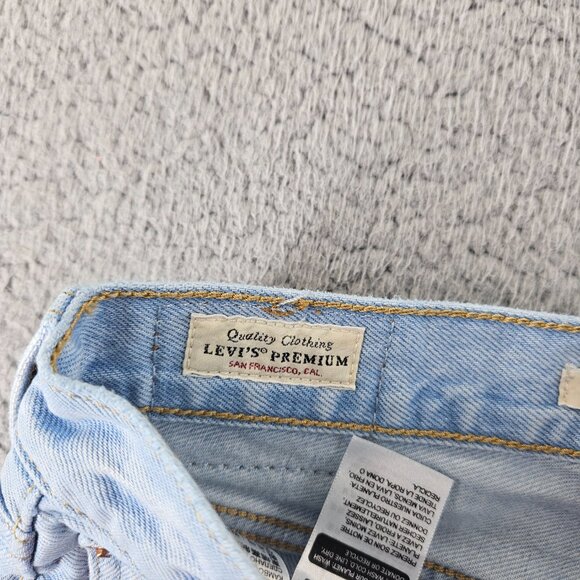 Levis Premium Jeans Women‎ 25 (23x27) Blue Wedgie Straight Distressed Light Wash - Picture 6 of 16